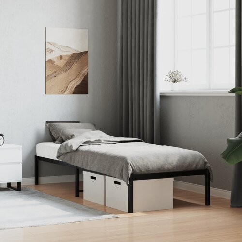 Metalni okvir za krevet crni 75 x 190 cm Cene
