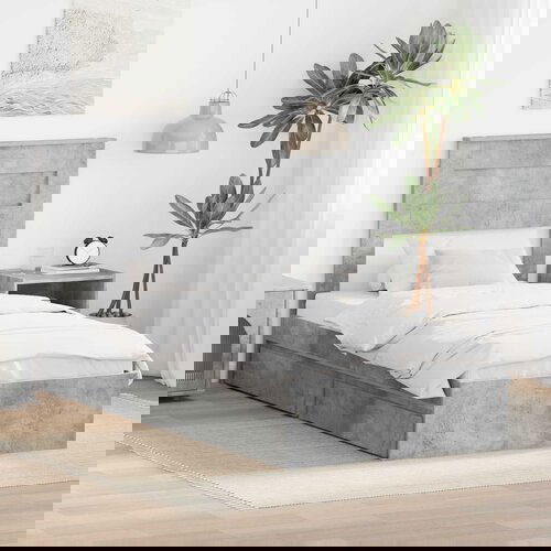 vidaXL Krevetna konstrukcija s ladicama Betonski sivi 100 x 200 cm Cene