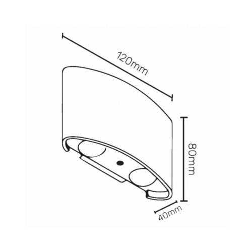  led svetiljka JM-020 zidna 4W 4000K IP54 antracit Cene