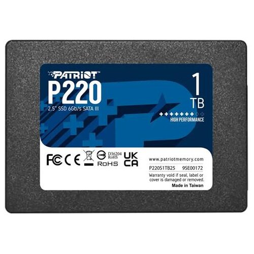 Patriot vgradni trdi disk P220 1TB SSD SATA 3 2.5 P220S1TB25 Slike