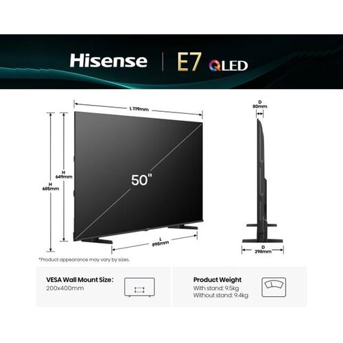 Hisense 50 inča 50E7Q QLED 4K UHD Smart TV outlet Cene