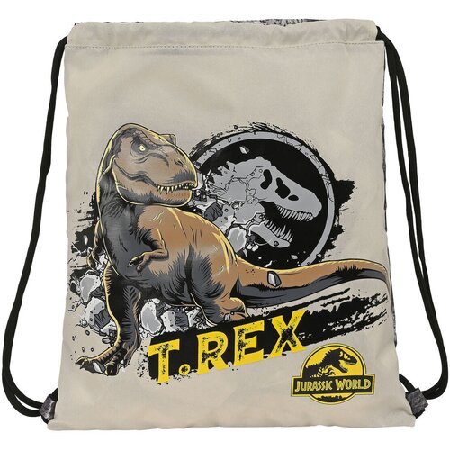  Nahrbtnik s trakovi Jurassic World Warning Siva 35 x 40 x 1 cm Slike