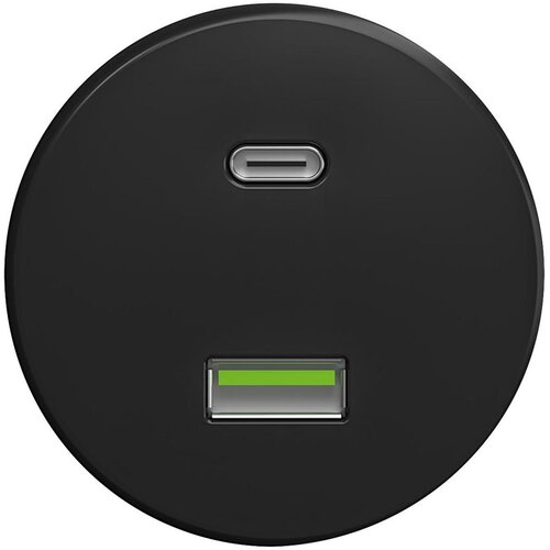  Kliklap - Retro USB utičnica A+C bez okvira, crna Cene