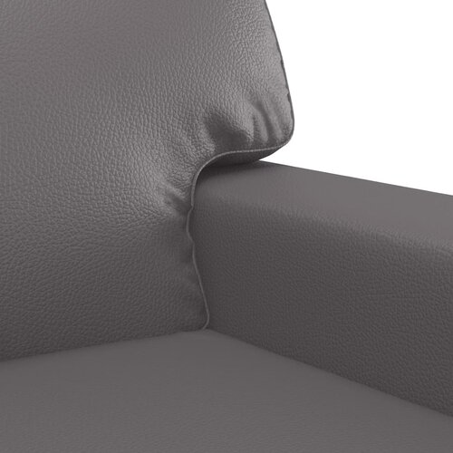  3-dijelni set sofa s jastucima sivi od umjetne kože Slike