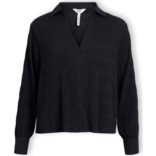 .OBJECT Topi & Bluze Stina Shirt L/S - Black Črna Cene