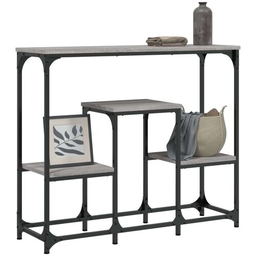  Konzolni stol siva boja hrasta 89 5x28x76 cm konstruirano drvo Slike