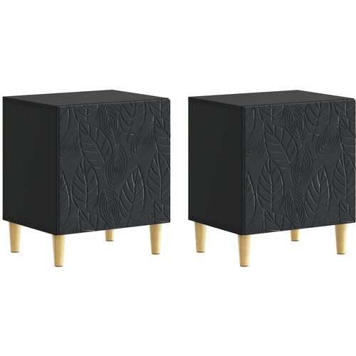  Noćni ormarić 2 pcs Crna 43 x 34,5 x 50 cm Konstruirano drvo Cene