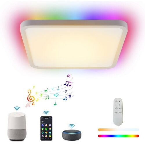  Immax NEO 07168-W40-LED RGB+CCT prigu&amp;scaron;iva svetiljka 50W/230V Wi-Fi Tuya bela + daljinski upravljač Slike