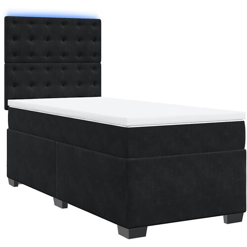 Box spring krevet s madracem crni 80 x 200 cm bar&amp;scaron;unasti Slike