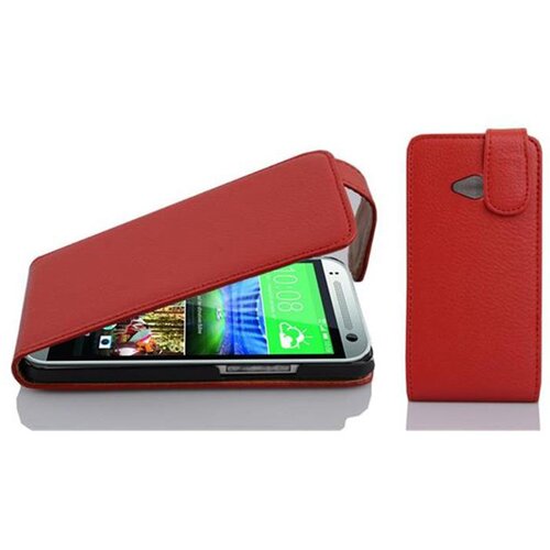 Cadorabo Ohi&scaron;je, združljivo z HTC ONE M8 MINI v rdeče sladkorno jabolko - Za&scaron;čitni ovitek v obliki flipa iz teksturiranega umetnega usnja, (20562015) Cene