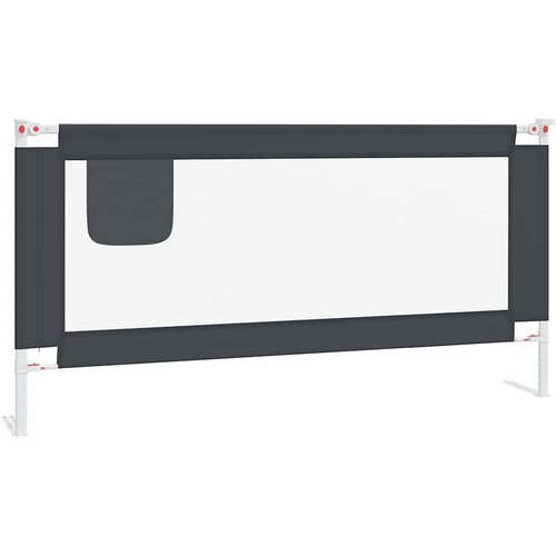  Sigurnosna ograda za dječji krevet tamnosiva 180x25 cm tkanina Slike