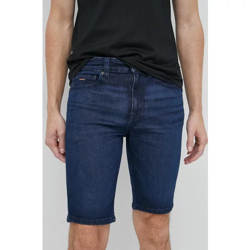 Boss Jeans kratke hlače Delaware 50488618 Mornarsko modra Slim Fit