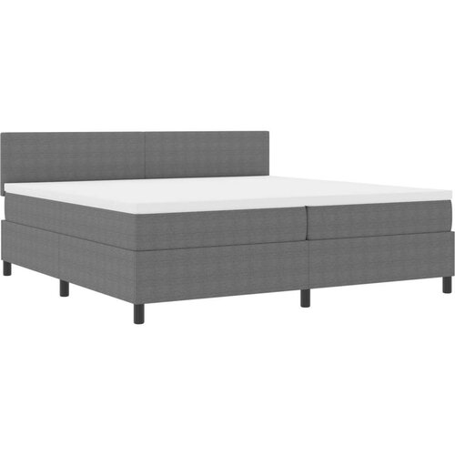  Krevet s box springom s madracem svijetlosivi 200x200 cm Kordurojna tkanina Slike