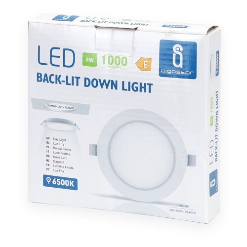 Aigostar stropno ugradno LED svetlo LED/9W/230V 6500K &amp;Oslash; 14,5 cm belo Slike