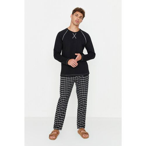 Trendyol Muška pidžama komplet Anthracite Cene
