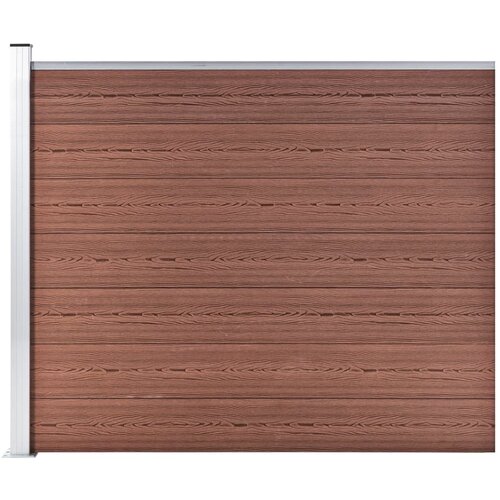 vidaXL ograjni panel wpc 175x146 cm rjav Cene