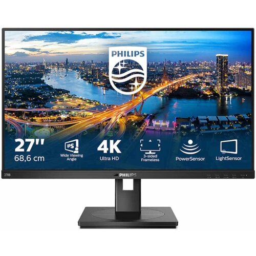 Philips monitor 278B1/00 27&amp;quot;/IPS/3840x2160/60Hz/4ms GtG/HDMIx2,DP,USB/pivot,visina/zvučnici/VESA/crn Slike