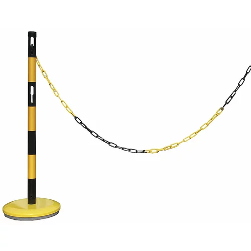 VISO Priključni komplet zapornega stebriča z verigo, 1 stebrič, veriga dolžine 2,5 m, rumena / črna