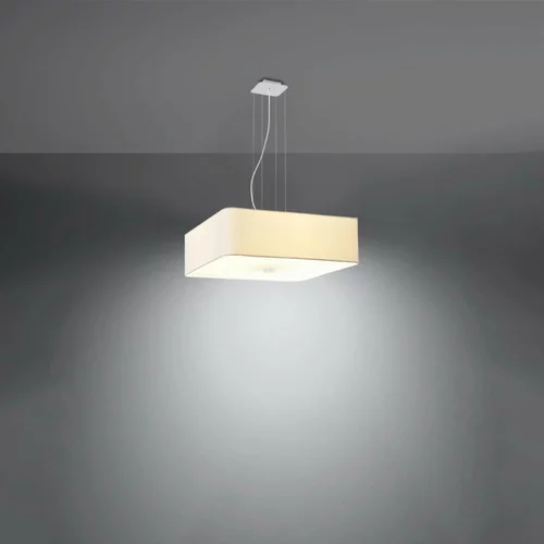 Nice Lamps Bela viseča svetilka s steklenim senčnikom/s tekstilnim senčnikom Kortez –