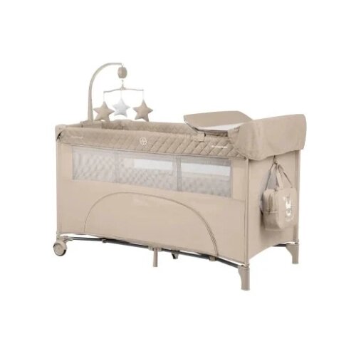  Krevetac Nighty Night premium 2 nivoa sa rancem i pultom Beige KKB11154 Slike