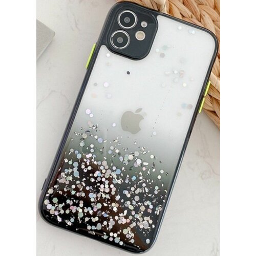 MCTK6 iphone 13 pro furtrola 3D sparkling star silicone black Slike