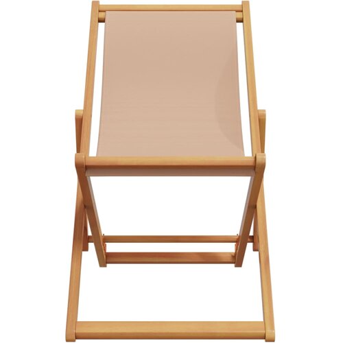  Sklopive stolice za plažu 2kom tkanine i masivno drvo smeđesive Slike