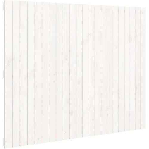  Zidno uzglavlje bijelo 140x3x110 cm od masivne borovine Slike