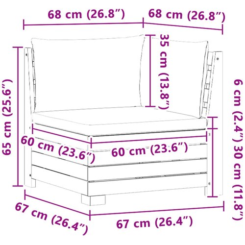  Set lounge namje&amp;scaron;taja za vrt 2 kom. Čvrsto drvo akacije Smeđa Slike