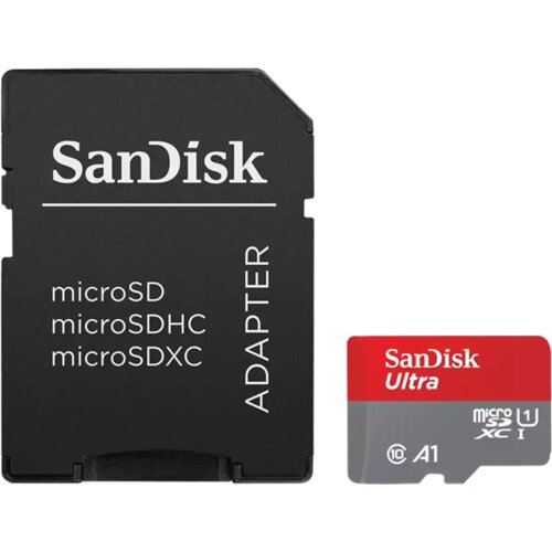 San Disk Spominska kartica Ultra microSDXC 256GB UHS‑I A1 150MB/s z adapterjem (SDSQUAC‑256G‑GN6MA) Cene