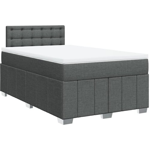 Maison Chic Box spring postelja - Vzmetna postelja z vzmetnico temno siva 120x190 cm blago SL11808, (21900991) Cene