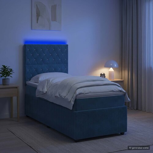  LED okvir za krevet s madracem Plava 80 x 200 cm Bar&scaron;un Cijene