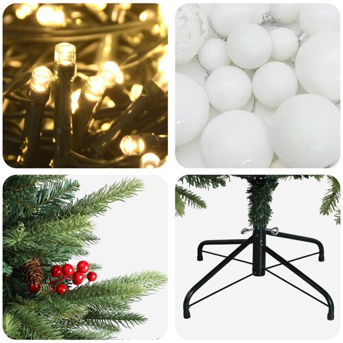  Umjetno božićno drvce s kuglicom 120 cm 150 LED lampica Slike