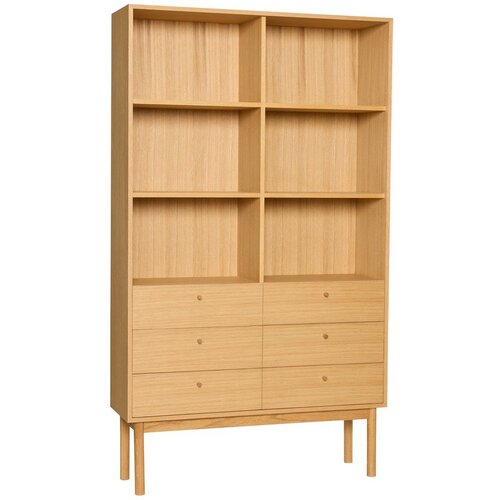 H&amp;uuml;bsch Regal v hrastovem dekorju v naravni barvi 110x190x35 cm Read &amp;ndash; Slike