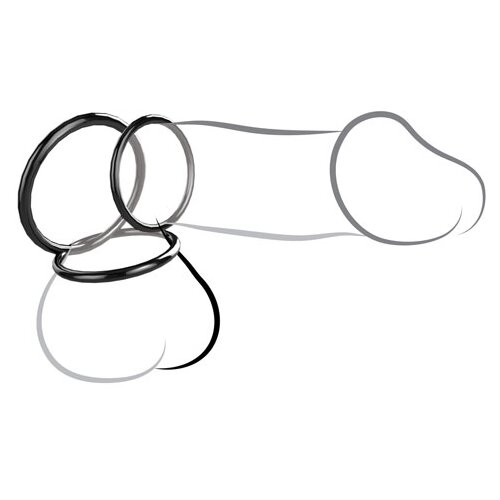 Pipedream Komplet od tri prstena za penis Slike