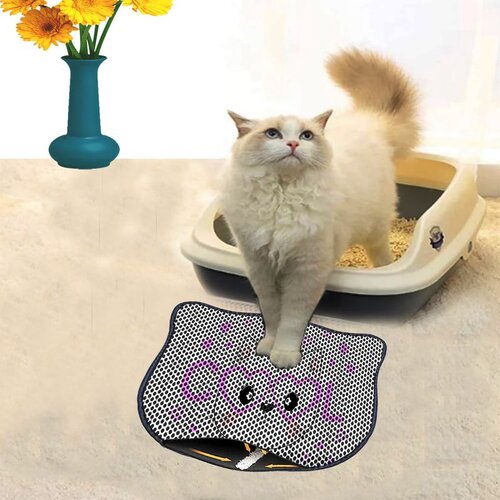 WALLXPERT Kdkafa0243 Multicolor Cat Litter Mat Cene