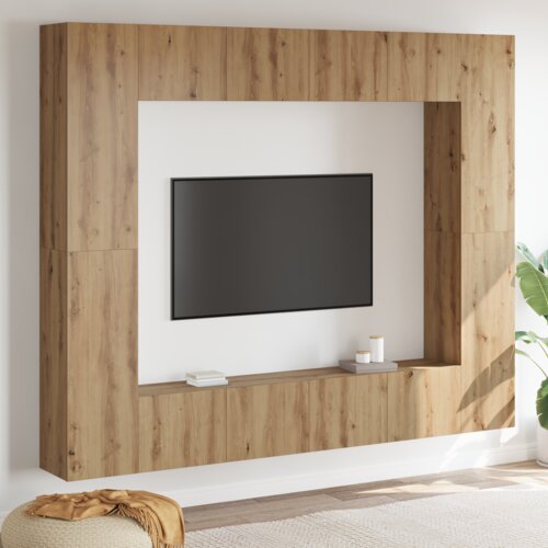vidaXL Komplet TV omaric 8 pcs Rjava 221 x 30 x 180 cm Les Cene