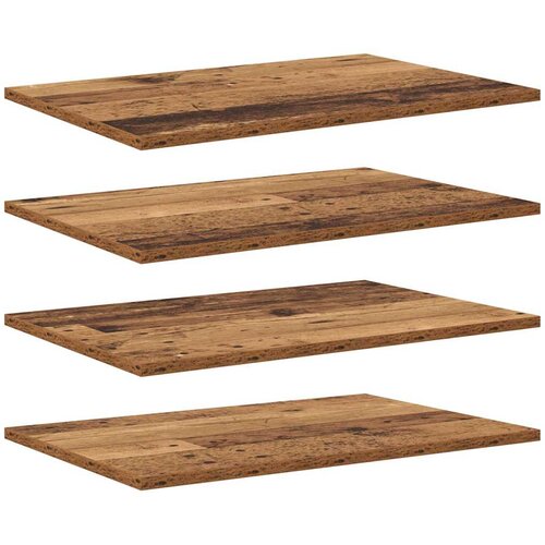 Police za knjige 4 pcs Smeđa 60 x 40 x 1,5 cm Konstruirano drvo Slike