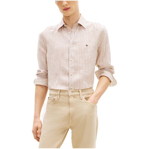 Tommy Hilfiger Srajce z dolgimi rokavi MW0MW42400 Bež Slike