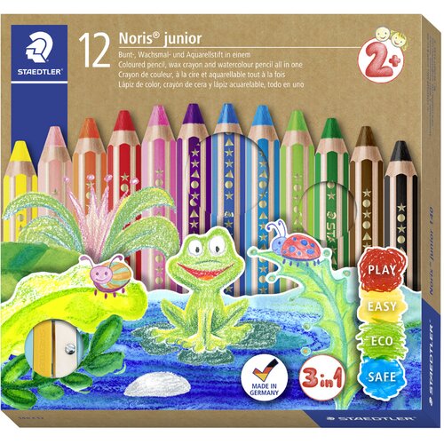 Staedtler &amp;Scaron;esterokotni barvni svinčnik Noris junior, kartonska &amp;scaron;katla 12, (21656411) Slike