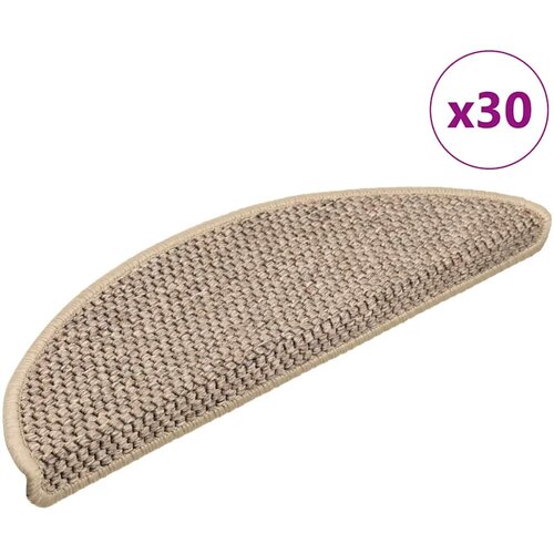 vidaXL Samoljepljivi otirači za stepenice 30 kom 56x17x3 cm tamnobež Cijene