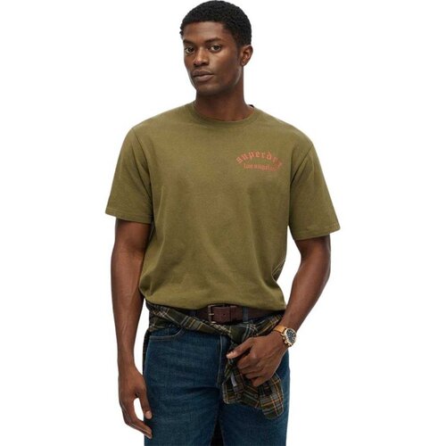 Superdry maslinasta mu&amp;scaron;ka majica Slike
