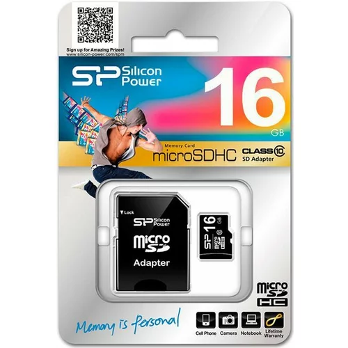 Silicon Power memory card SDHC 16GB SP016GBSTH010V10SP