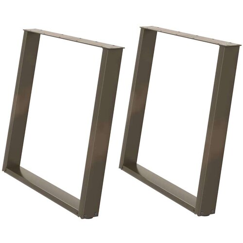 VidaXL Noge za blagovaonski stol U-oblik 2 kom Prirodni čelik 90 x (72-73) cm Čelik - Prirodna 90 x (72-73) cm 1 Slike