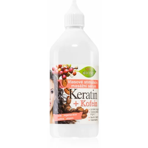 Bione Cosmetics Keratin + Kofein serum za okrepitev in rast las 215 ml