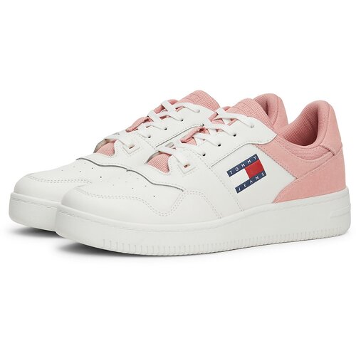 Tommy Jeans Niske tenisice &amp;#039;RETRO BASKET&amp;#039; mornarsko plava / prljavo roza / crvena / bijela Slike
