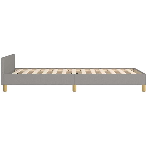  Okvir za krevet bez madraca svjetlosivi 90x190 cm od tkanine Slike