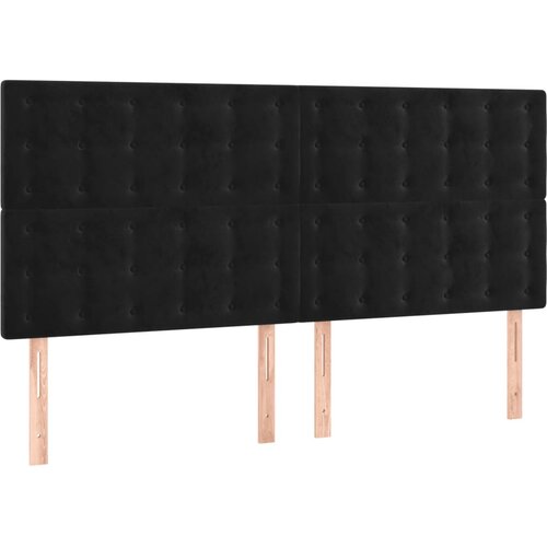  LED uzglavlje crno 180x5x118/128 cm bar&amp;scaron;unasto Slike