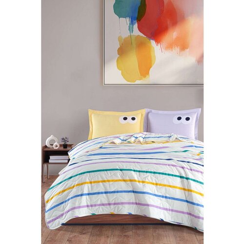  funny - yellow, lilac yellowlilac king quilted bedspread set (fr) Cene