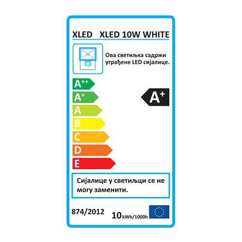 Xled led reflektor 10W, 6500K, 800Lm ip 65, AC220-240V beli Slike
