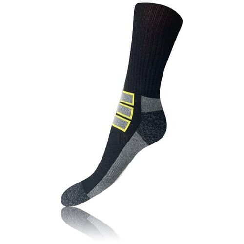 Bellinda OUTDOOR SOCKS - Socks for hiking and work shoes - black - yellow Cene